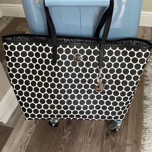 New-never used Michael Kors black and white polka dot tote